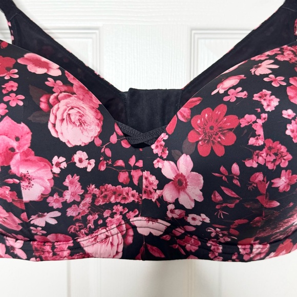 Torrid Curve Dream 360 Back Smoothing Wire-Free Push-Up Bra Floral Size 46DD - Picture 4 of 13